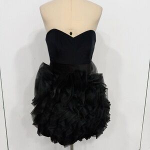 Jovani Black Strapless Mini Dress